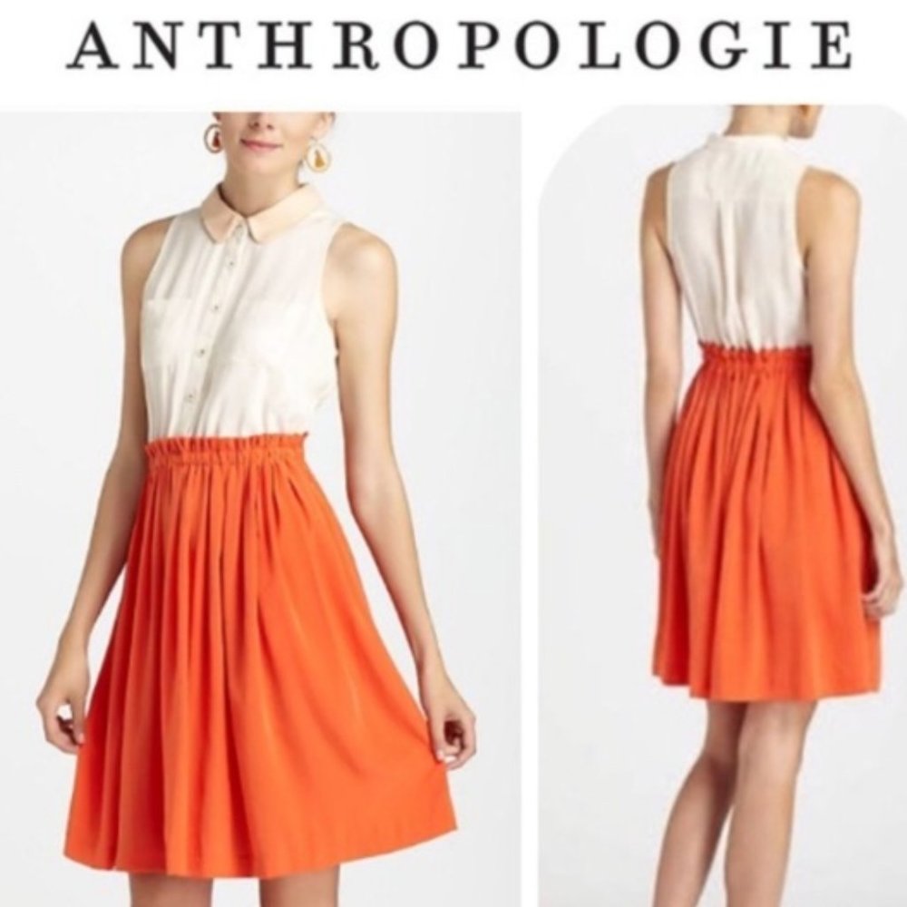 Anthropologie Postmark Colorblock Shirtdress